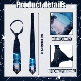 ZhowHoHo Nativity Scene Ties Mens Religious Neckties Christian Ties Christmas Holiday Tie for Xmas Christian Party Gifts