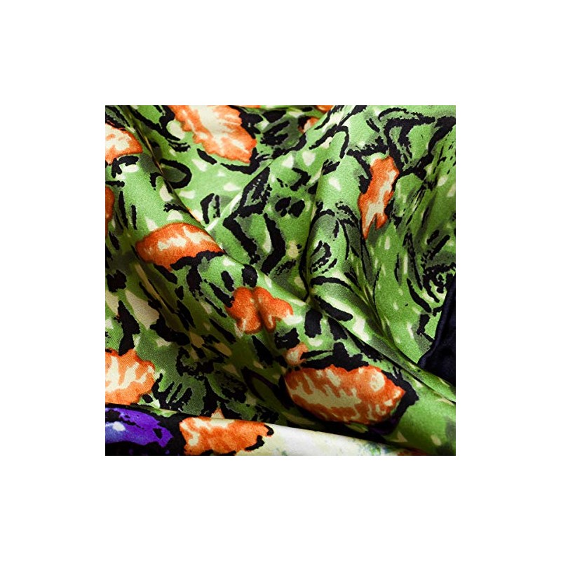 Prettystern Ladies Silk Scarf with Van Gogh Impressionism Art Motif,