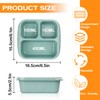 Eidoct 4 Pack Snack Boxes, Reusable Bento Lunch Boxes with
