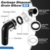 Saillong 2 Set Garbage Disposal Drain Elbow Replacement Kit, Includes