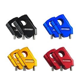 Universal Handlebar Risers CNC Handle Bar Clamp Riser 7/8" 22mm for Motorcycle 2 Pack (Red)