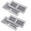 YaeMarine Stainless Steel 4-Pack 4-1/2" x 9" Stamped Louvered Vent