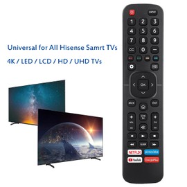 Universal Remote Control Replacement for All Hisense TV Remote, EN2A27 Remote Compatible for All Hisense 4K LCD LED HD UHD Smart TVs