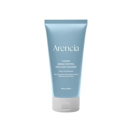 ARENCIA Hyssop Sebum Control Rice Cake Cleanser, 5.29 oz, AHA Tea Tree Face Wash for Oily Combination Skin