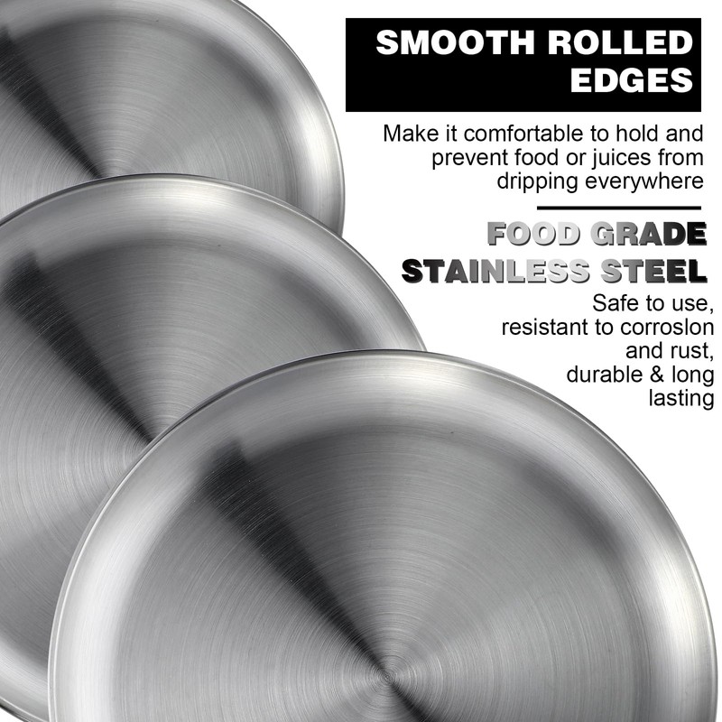 wutfuooo 8 Pieces 12 Inch Pizza Pans Bulk Stainless Steel