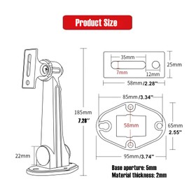 UQISOVI Adjustable Security Wall Mount Indoor/Outdoor Universal CCTV Security Camera Mounting Bracket, Aluminum Alloy Wall Ceiling Mount Holder Stand Monitor Rotary Bracket for Surveillance Camera