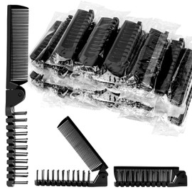 HOFASON 12 Pcs Travel Folding Comb in Bulk, Individually Wrapped Foldable Hair Brush Travel Pocket Mini Hair Comb & Makeup Comb for Women Men Girls Homeless Hotel Shelter Nursing Home Charity Church