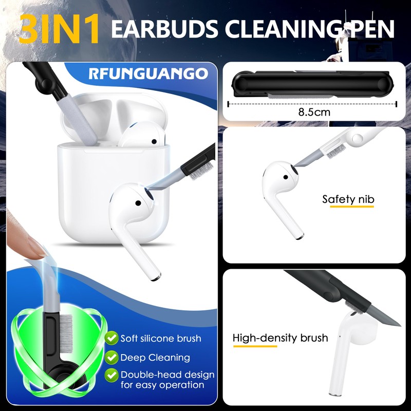 RFUNGUANGO for AirPods 2nd Generation tective case, 2024 New Space-Themed
