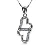 DEPHINI - Two Heart Necklace - 925 Sterling Silver -