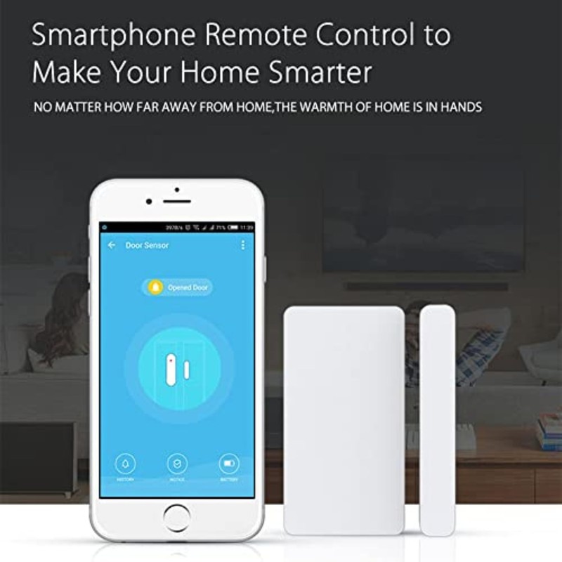 Tuya Smart WIFI-Türsensor, intelligenter Fensterkontaktsensor, erkennt den Öffnungs-/Schließstatus der Tür/des
