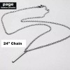 Unbranded Women / Men Silver Stainless Steel 24" Chain Necklace