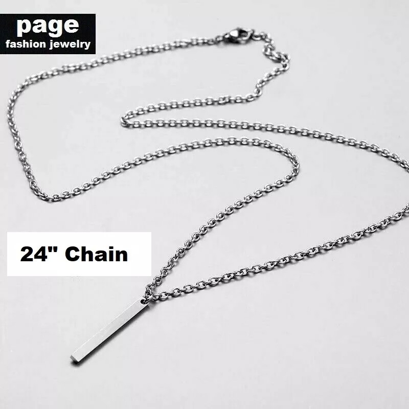 Unbranded Women / Men Silver Stainless Steel 24" Chain Necklace