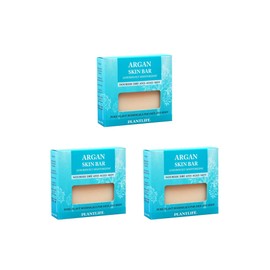 Plantlife Argan 3-Pack Bar Soap - Moisturizing and Soothing Soap for Your Skin - Hand Crafted Using Plant-Based Ingredients - Made in California 4.5oz Bar