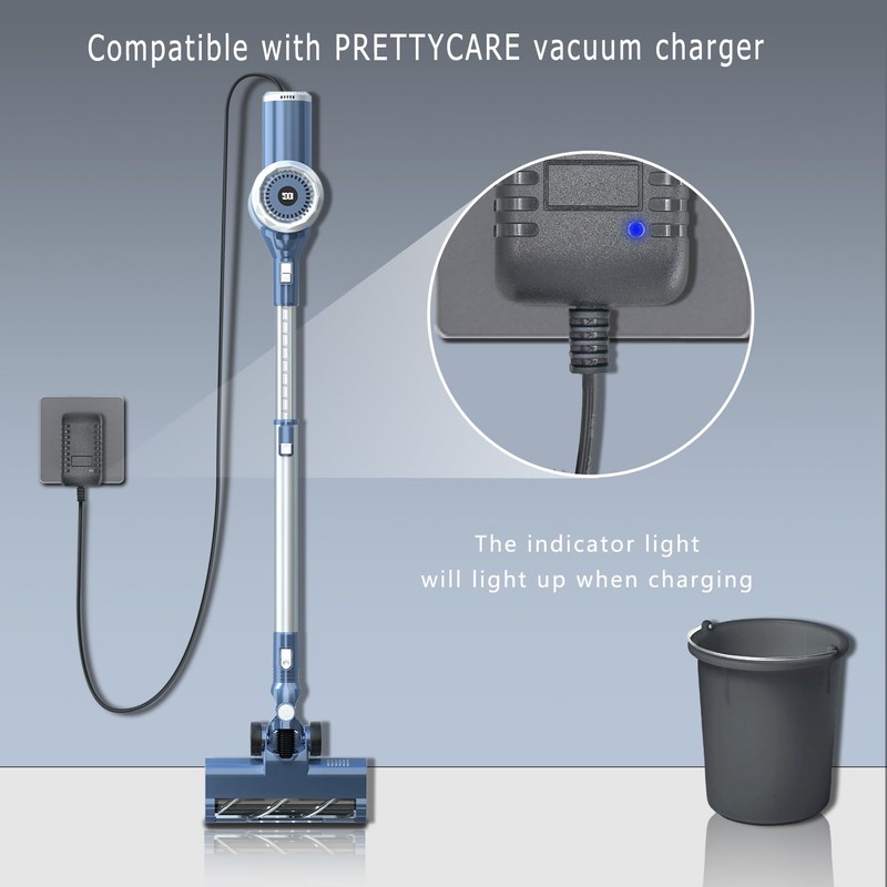 Charger Replacement for PRETTYCARE Cordless Vacuum Cleaner W100 W200 W300