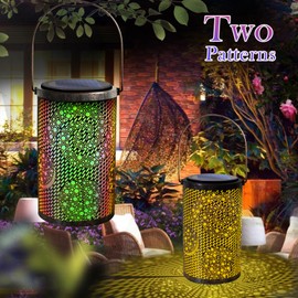 NBQQ Solar-Powered Iron Art Lantern - Two Lighting Modes Waterproof Hanging Ambiance Lighting for Gardens & Patios, Perfect as Decorative Gift Housewarming Gift Mom Gifts (Bubble)