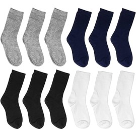 Falari 12-Pack Girl Toddler Kids Cotton Crew Socks