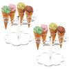 YestBuy 2 Pack Ice Cream Cone Holder Stand Cupcake Stand