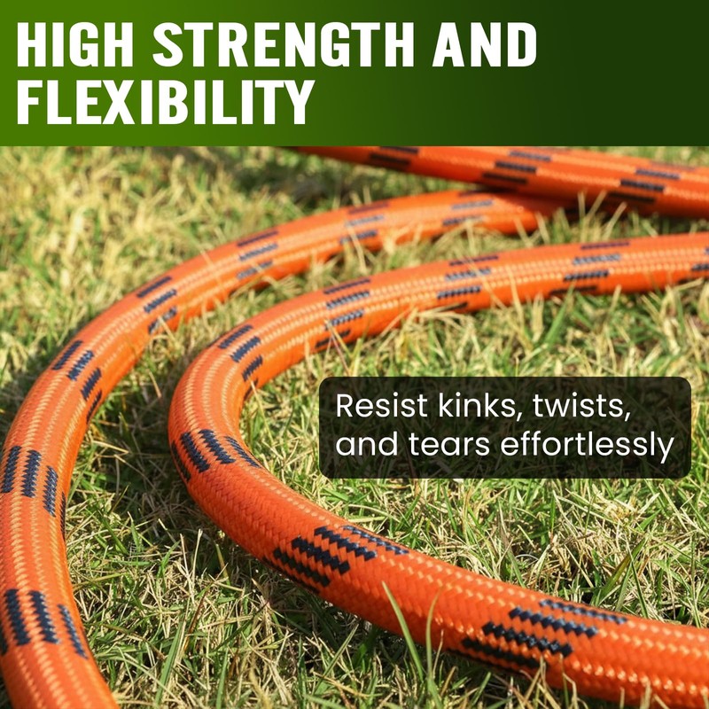 REFDAQ Garden Hose 50 ft, Water Hose Heavy Duty, Flexible