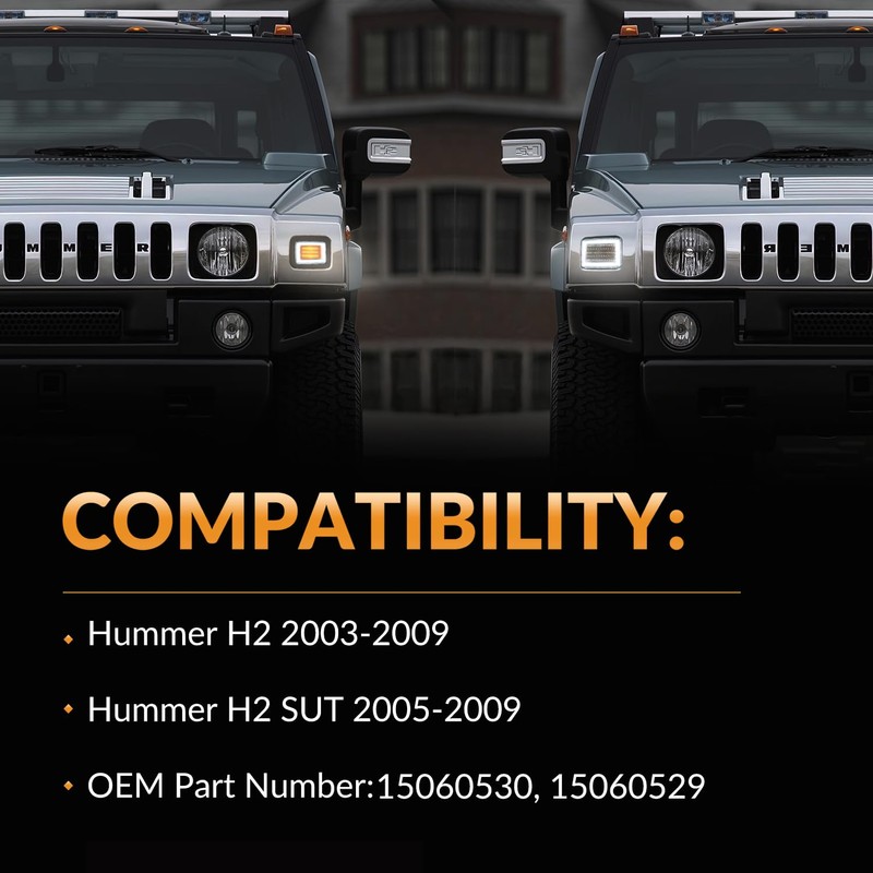 LED Front Turn Signal Corner Side Marker Lights for Hummer