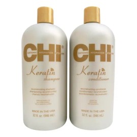 Chi Keratin Duo - Juego De Champ Y Acondicionador De 32 Onz