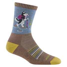 Darn Tough Women's Critter Club Micro Crew Lightweight with Cushion Sock (Style 5001) - Bark, Large