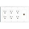 RiteAV CAT6 Wall Plate 4 Gang with 3 x 15A