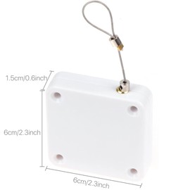 VANANA Punch-Free Automatic Sensor Door Closer Plastic, Door Closer Automatically Close Heavy Duty Auto with Steel Drawstring