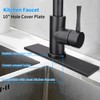 KWODE 10”Black Square Hole Cover Deck Plate for Kitchen or