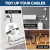 25 Sets Wire Shelf Clips, Down Wall Clips with Screws