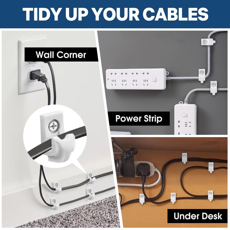 25 Sets Wire Shelf Clips, Down Wall Clips with Screws