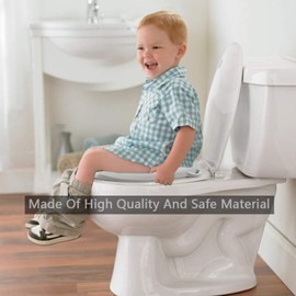 TOCOZOC Asiento Plegable para Inodoro con Protección Contra Salpicaduras,WC Portatil Niños,Orinal Plegable de Viaje para Niños Pequeños con Bolsa de Almacenamiento,Base Antideslizante, Asas