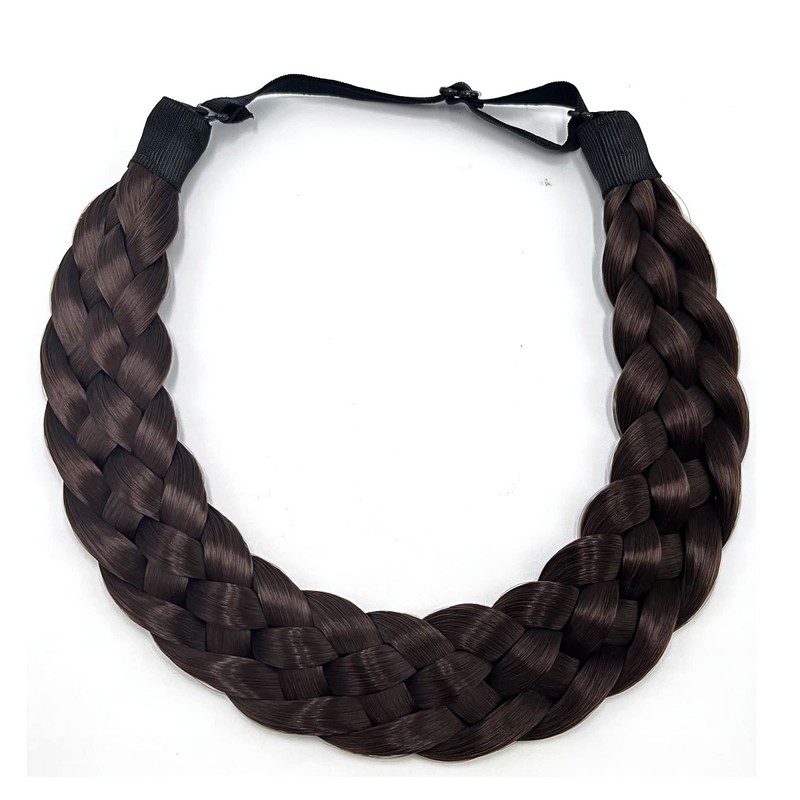 Toecwegr Braided Hair Band, 5 Strands, Hair Scrunchie, Classic Chunky