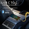 CERRXIAN 3.3FT USB C Coiled Cable with Light LED Display,100W