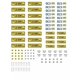 Unbranded S Scale ( 1/64th ) Truck / Trailer Decals. "JB Hunt DCS "