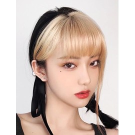 Hair Clip in Bangs Extension Air Bangs Wispy French with Clip on Flat Neat Fringe Natural Hairpieces for Women