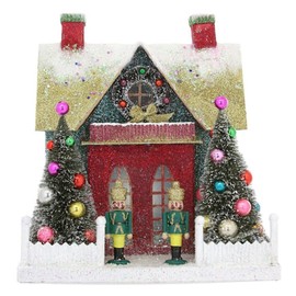 Cody Foster & Co The Merry and Bright Glitter Chalet Christmas Village Building HOU-287