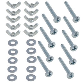 Meuey Lyot 1/4"-20-2" Screw Bolts and Wing Nut Kit Wing Nuts and Bolts Wing Nut and Bolt Set Long Bolts Wing Bolt with Washers 10 Set