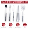 BBQMaster Elite 5-Piece Portable BBQ Tool Set – Spatula, Tongs,