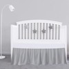 Light Grey Ruffled Crib Bed Skirt – 28” x 52”