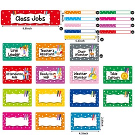 Mewise Class Jobs Pocket Chart for Classroom,Teacher's Helper Classroom Management Pocket Chart…