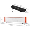 Soozier 23 ft Portable Soccer Tennis/Pickleball/Badminton/Mini Tennis Net w/Sideline for