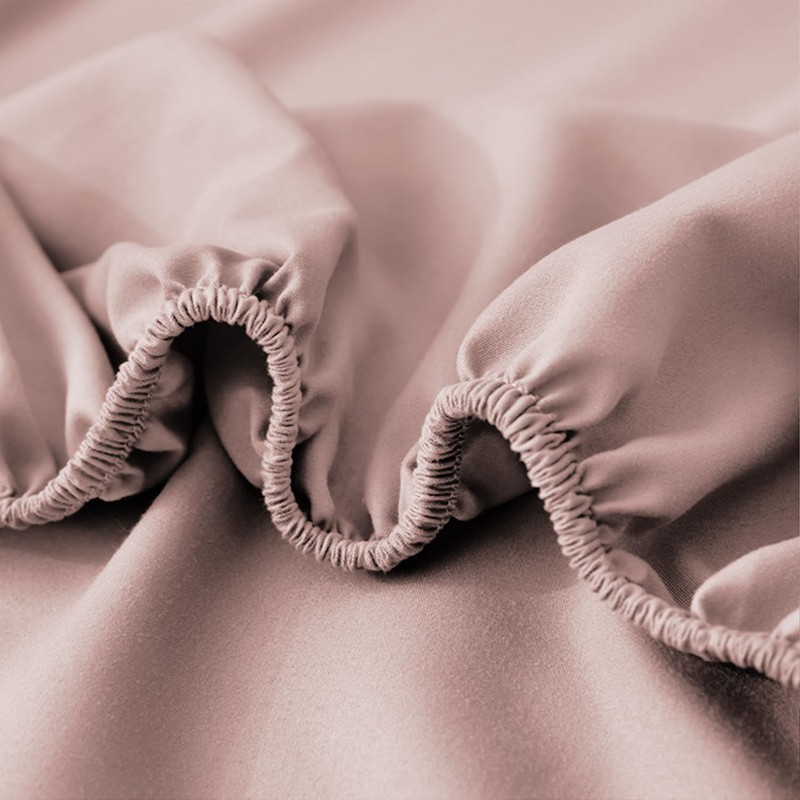NAFAY LIVING Fitted sheet-Plain Dyed Ultra Soft Microfiber Bedding Sheet