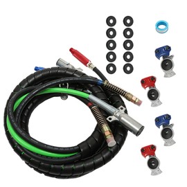 labwork 15FT Air Lines for Tractor Trailer, Air Hose for Semi Truck 3 in 1 ABS & Power Airlines 7 Way Electrical Cable 15FT 3-in-1 Wrap Set Air Line Hose Assemblies & 4 Air Hose Coupling Connector