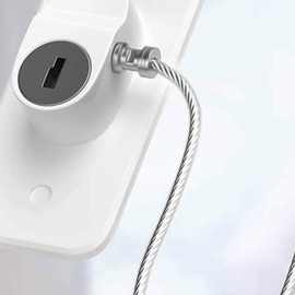 Fridge Lock, Child Safety Lock for Children, No Drilling, Cable Lock for Windows, Cupboard Child Lock, Pack of 2 Window Opening Limiter, Child Pet Child Safety Cabinet Lock for Childproof