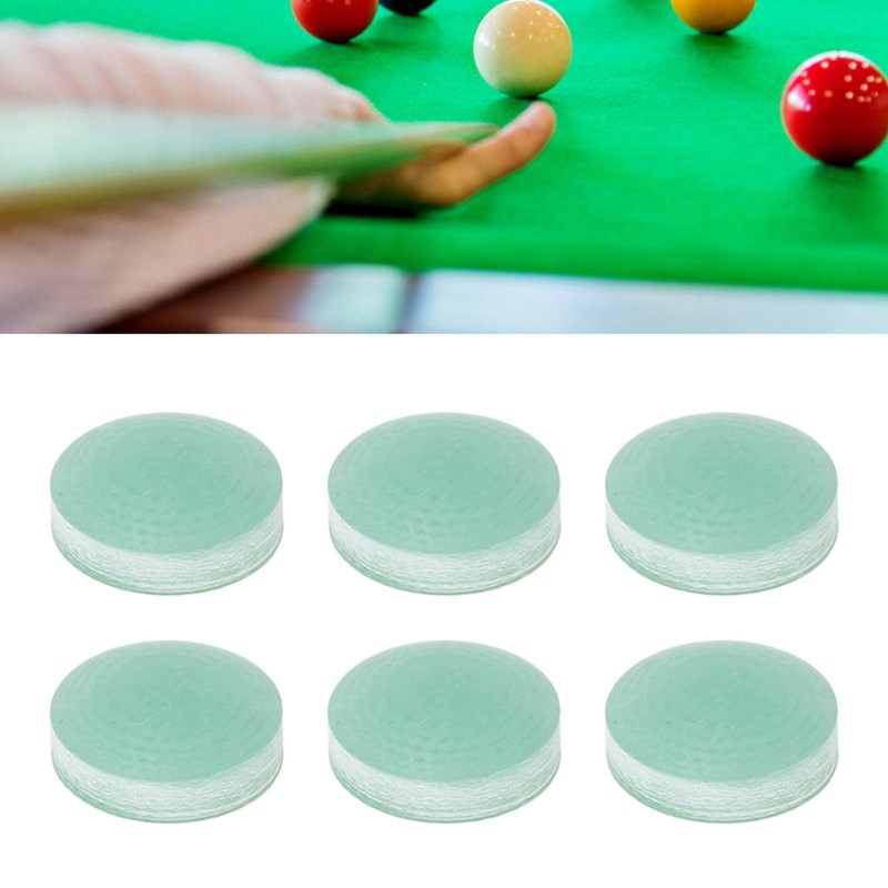 6pcs Billiard Pool Cue Tips 14mm Crystal Pool Cue Tips