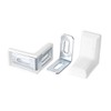 sourcing map 29mmx29mmx18mm Metal Plastic L Shaped Angle Bracket Shelf