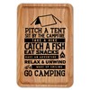 Funny Campers Wooden Chopping Board Pitch A Tent Quirky Novelty