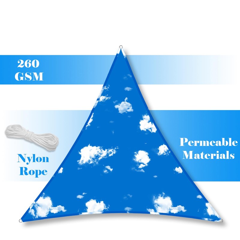 AwnPro 10' x 10' x 10' Waterproof Sun Shade Sail