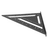 12in Triangle Ruler Aluminum Alloy Woodworking Carpentry Measuring Tools Black