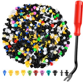 GOOACC 1001PCS Universal Car Clips Mixed Auto Bumper Fender Trim Door Panel Shield Engine Cover Retainer Rivet Push Clips with fastener remover for GM Ford Chrysler Toyota Lexus Honda Acura Dodge Jeep